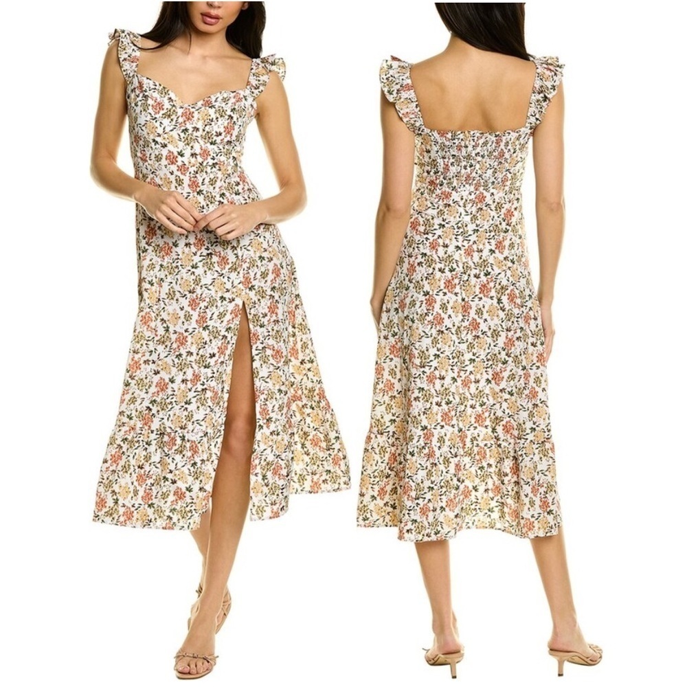 NWT Anthropologie OPT Jana Floral Midi Dress Size M